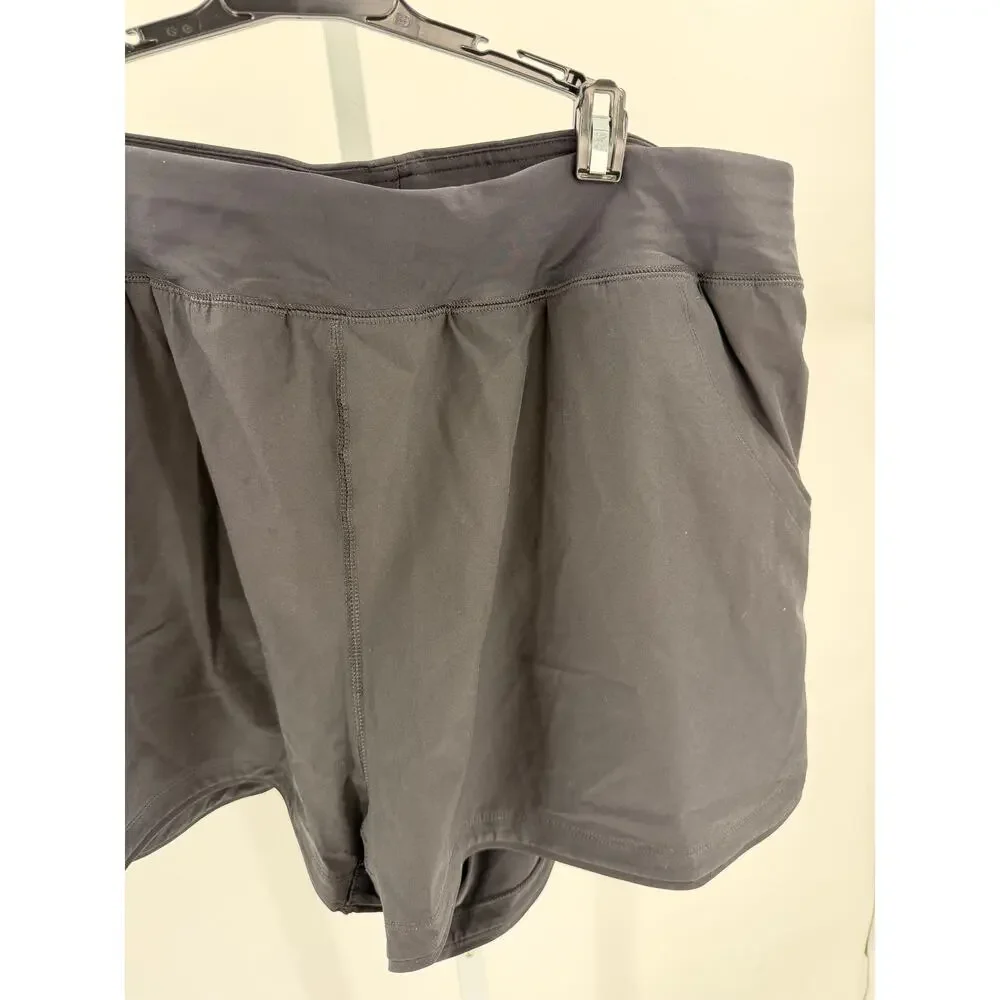 Lands’ End Women’s Plus Size 22W Black Swim Shorts High Rise Pockets